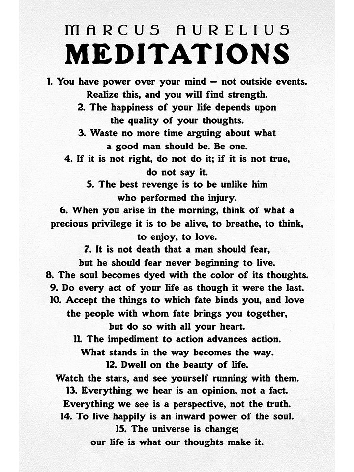 Marcus Aurelius Meditations Matte Paper Poster White product image (1)
