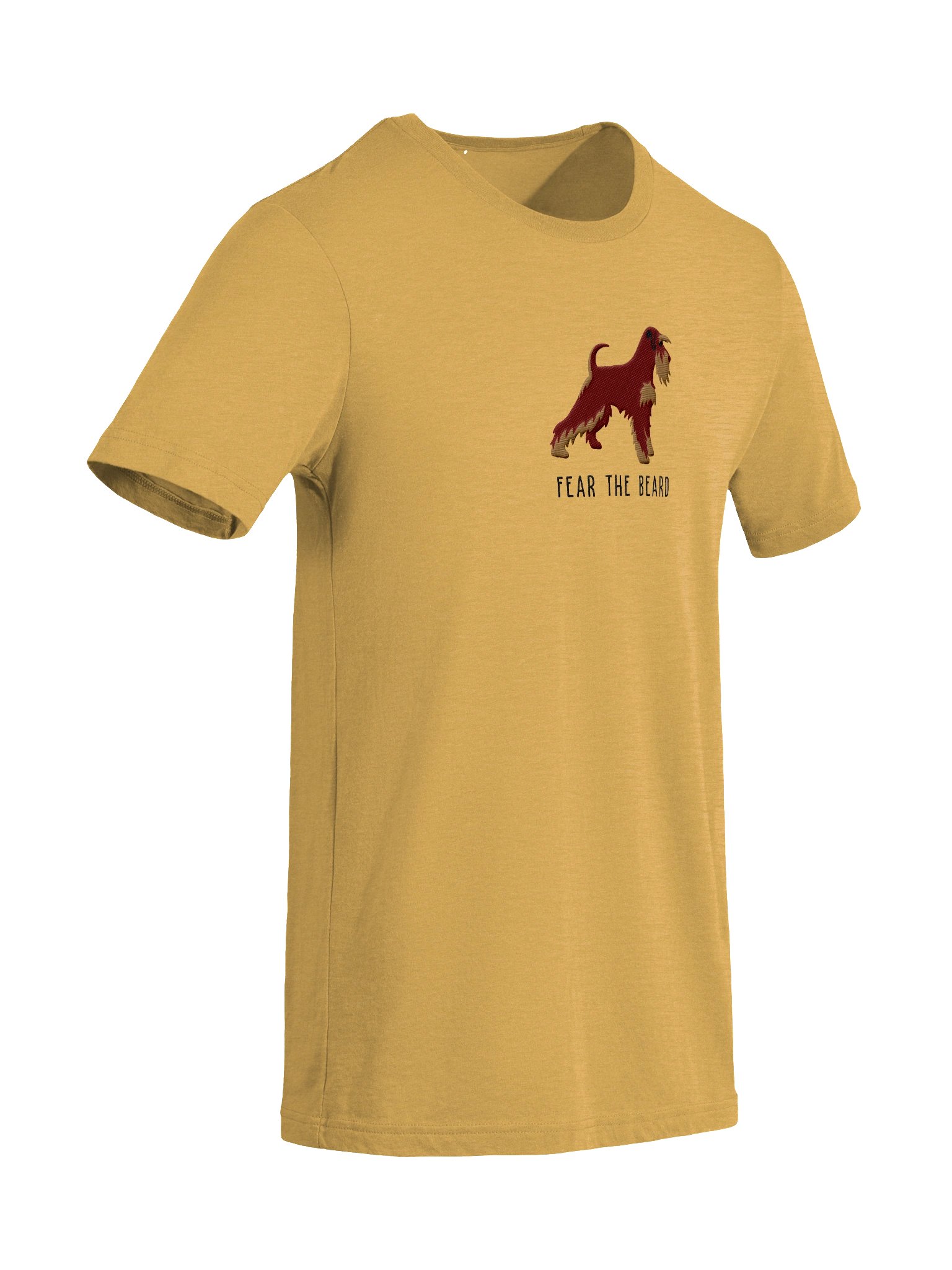 Fear the Beard T-Shirt(Embroidered) of a Miniature Schnauzer(Liver & Tan) product image (57)