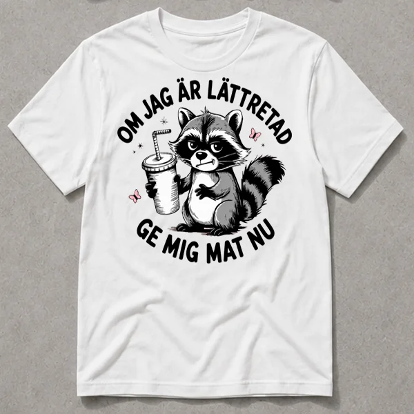 Jag Är Lättretad – Rolig T-shirt med Kaxig Tvättbjörn product image (1)