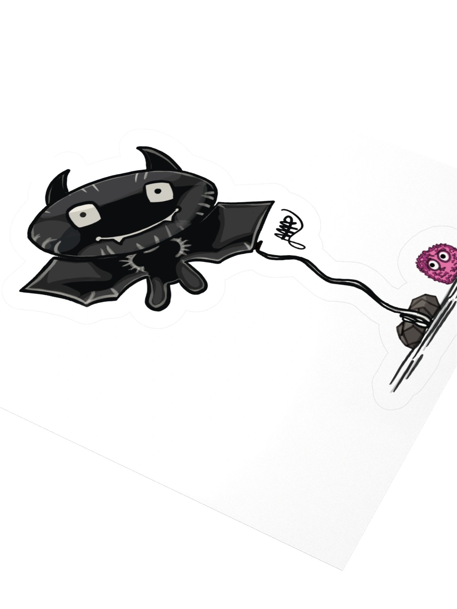 Balloon Bat Kiss Cut Sticker product image (9)
