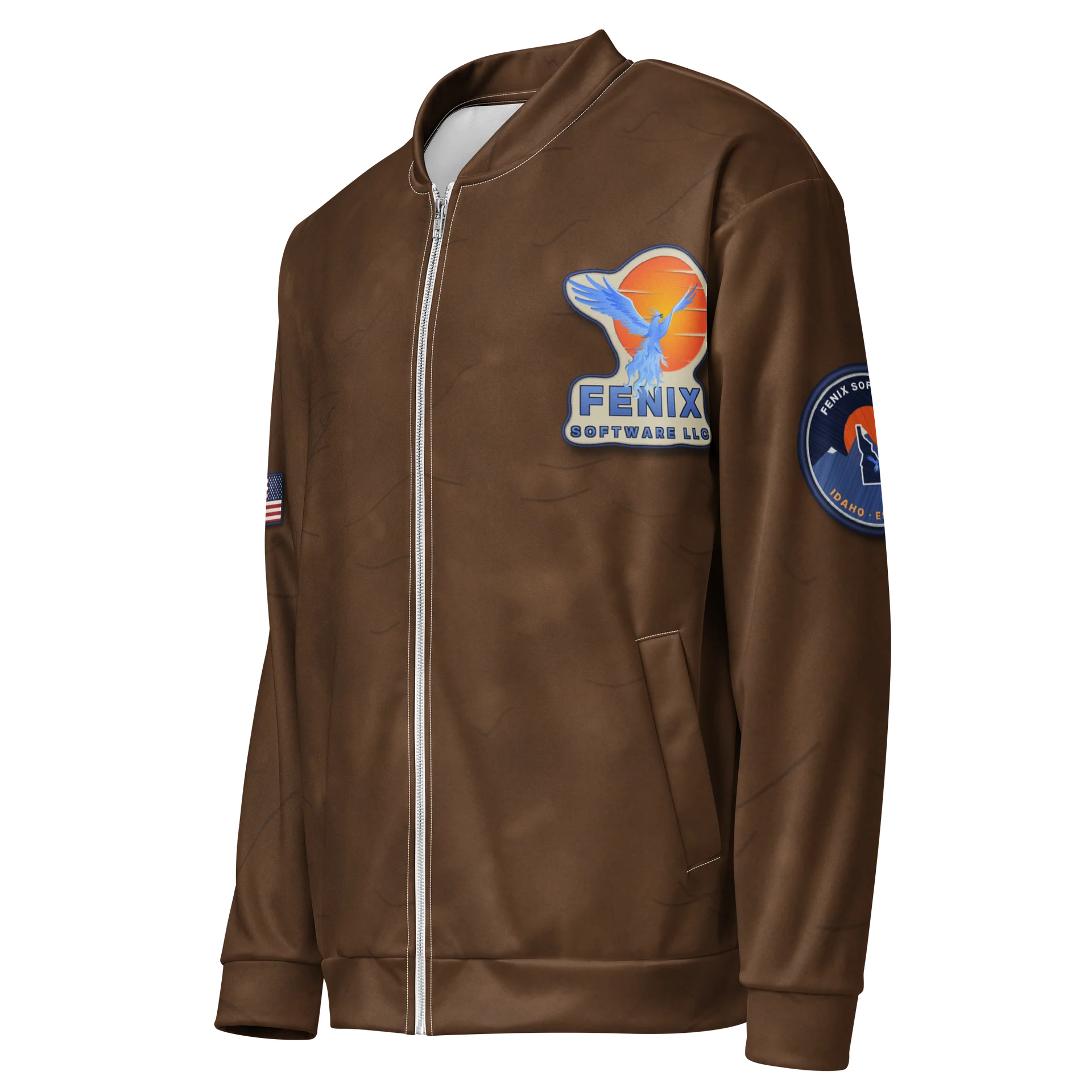 Fenix Software Phoenix Logo Bomber Jacket - Brown (Type 2) product image (3)