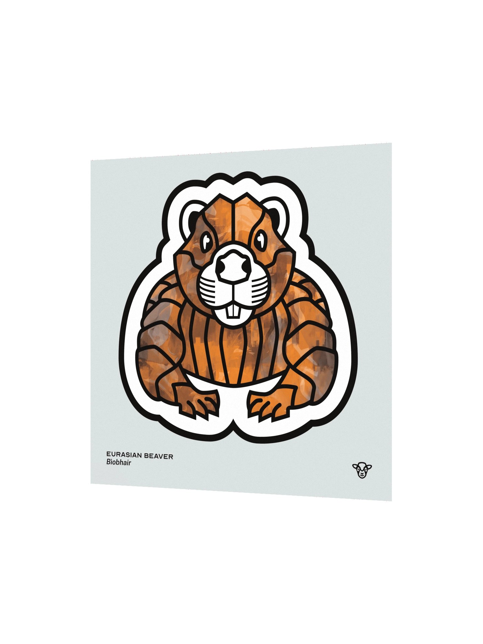 Eurasian Beaver Matte Square Print product image (2)
