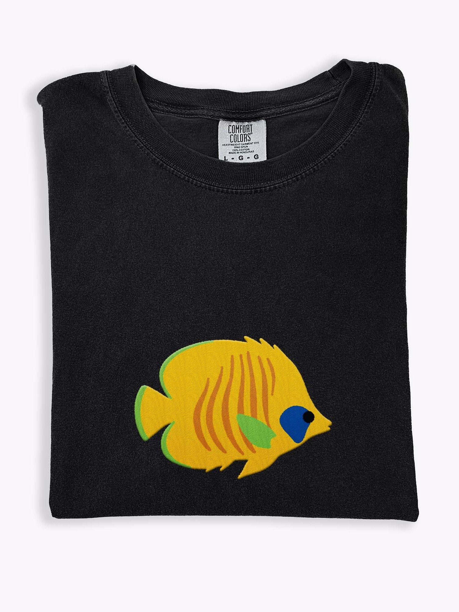 Blue Cheek Butterflyfish Premium T-Shirt (Embroidered) for Reef and Marine Aquarium Lovers product image (1)