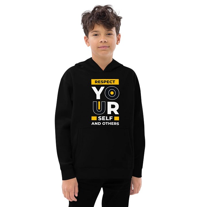 Respect Yourself and Others Youth Pullover Hoodie | Empowerment Kids Sweatshirt | Cotton-Blend Fleece for Boys and Girls product image (6)