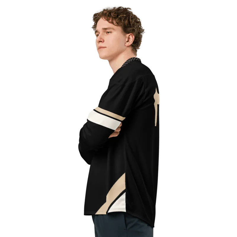 Arabic Palestine Long Sleeve Jersey Tan Hockey Oversized product image (6)