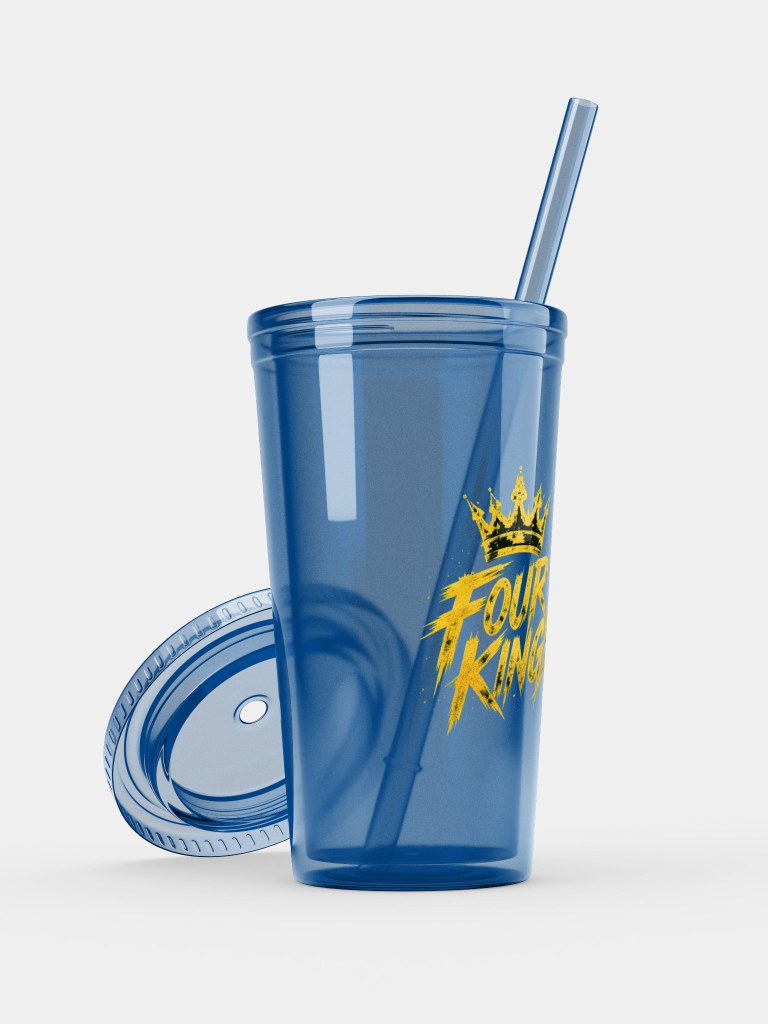 FOUR KINGS Double Wall Clear Plastic Tumbler product image (13)