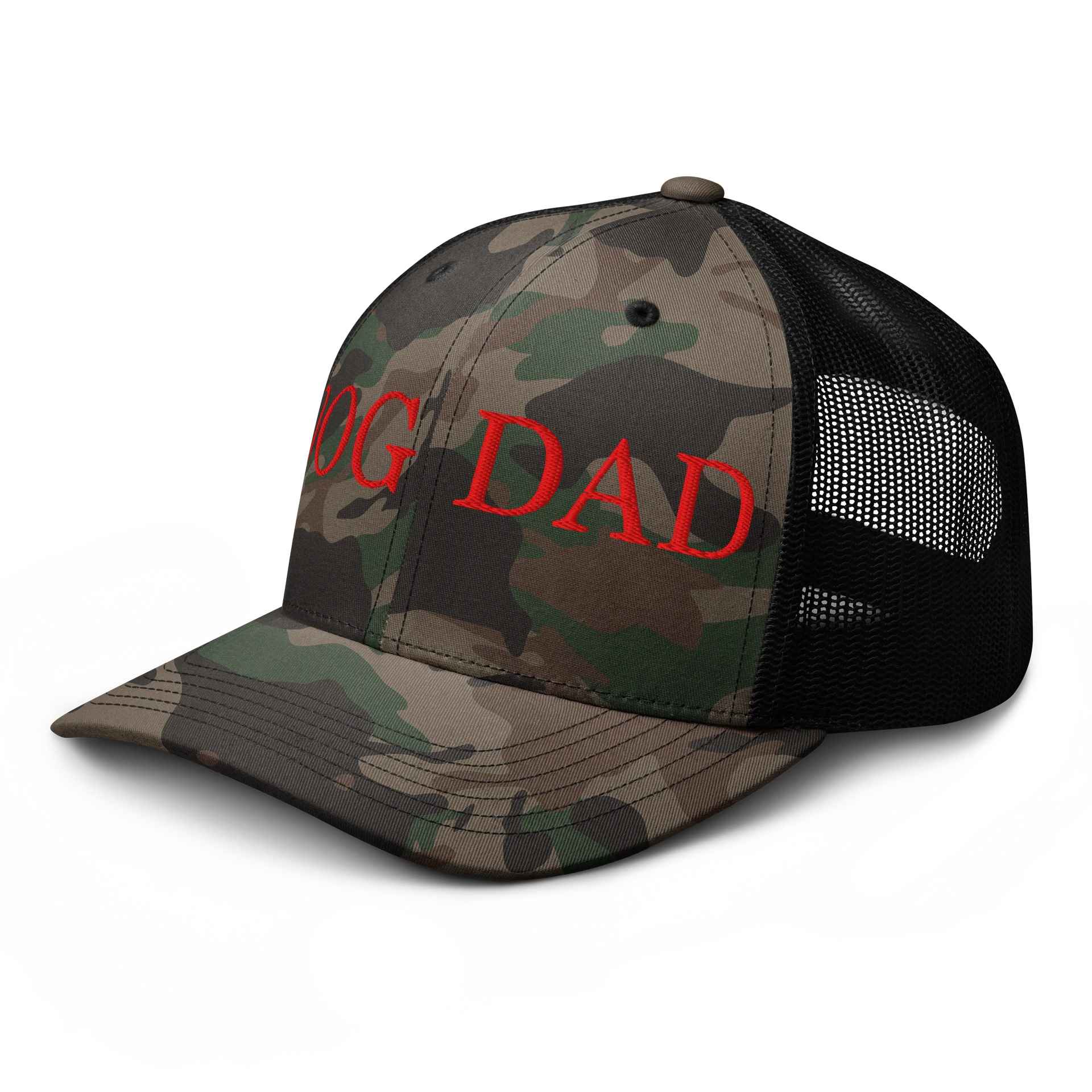 Embroidered Dog Dad Hat Camouflage Trucker Hat product image (4)
