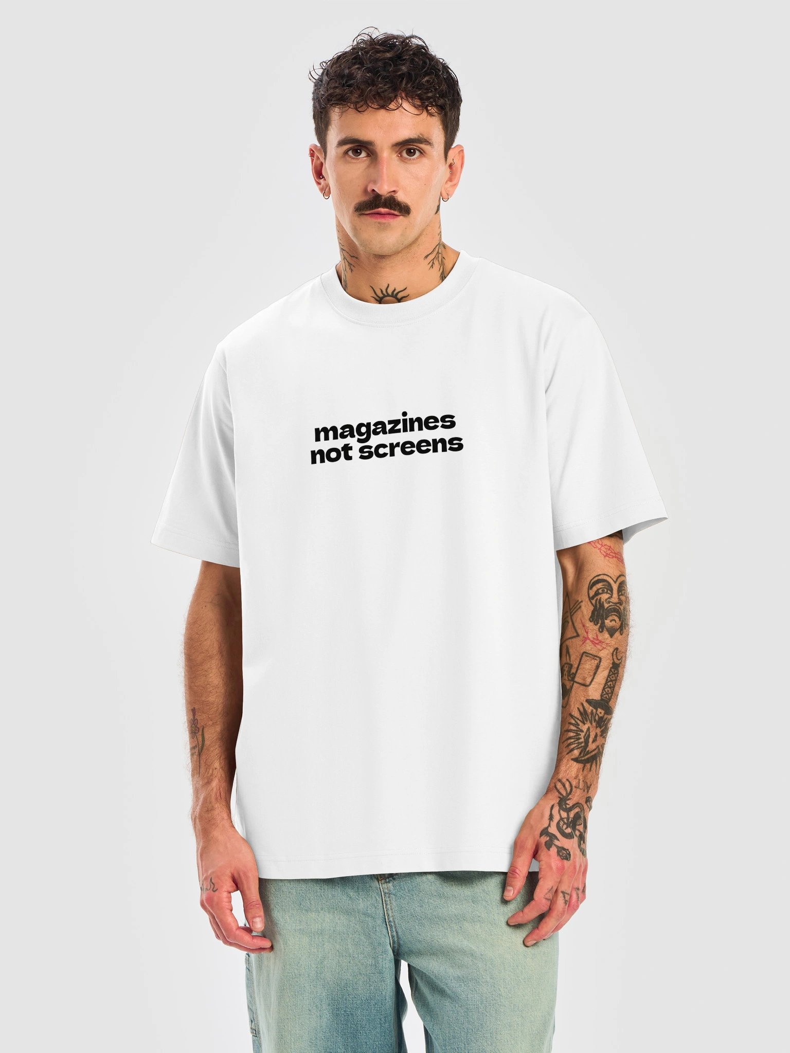 magazines not screens relaxed tee product image (5)