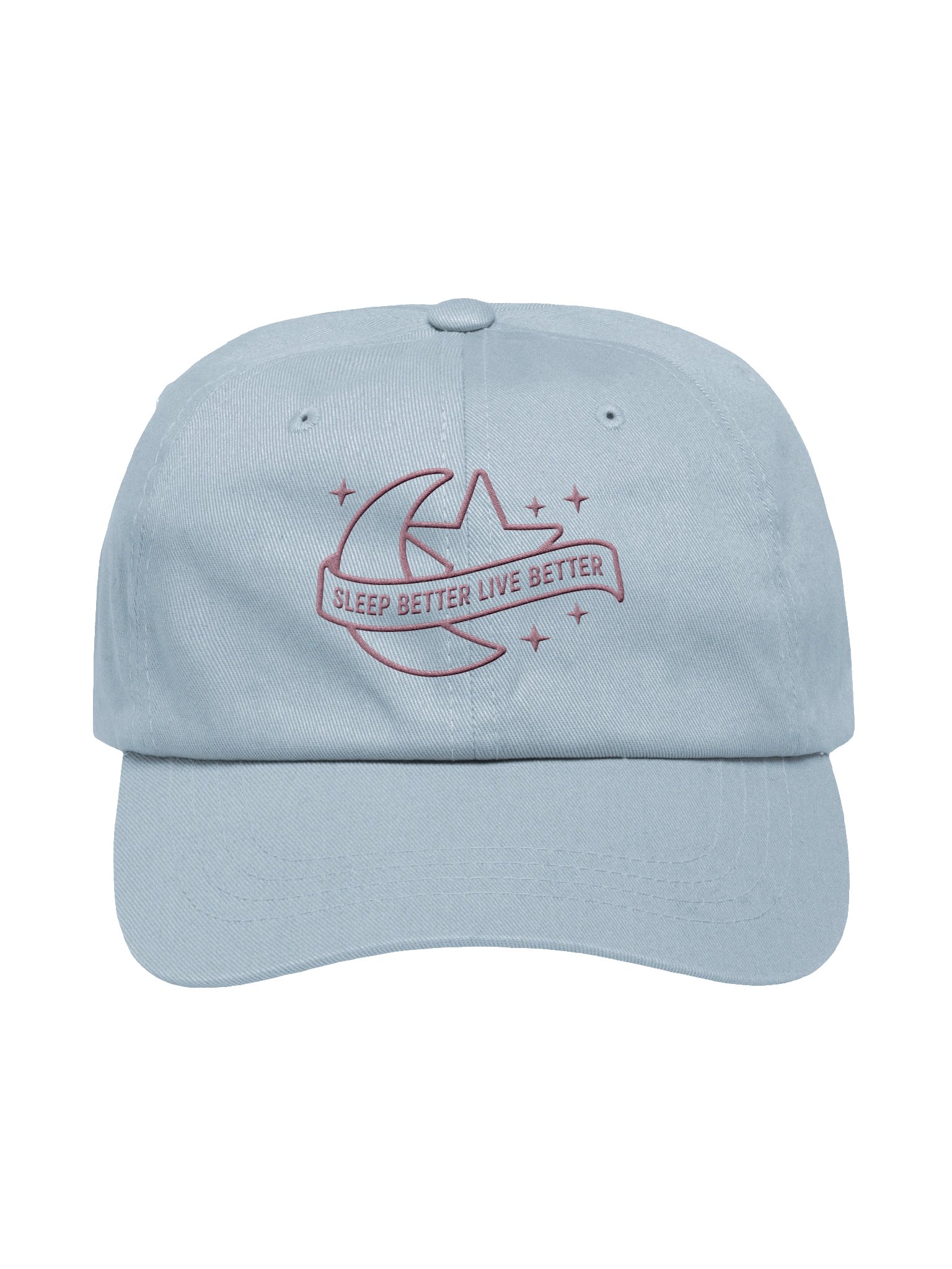 Sleep Better, Live Better Dad Hat — Sunset Pink Embroidery product image (1)