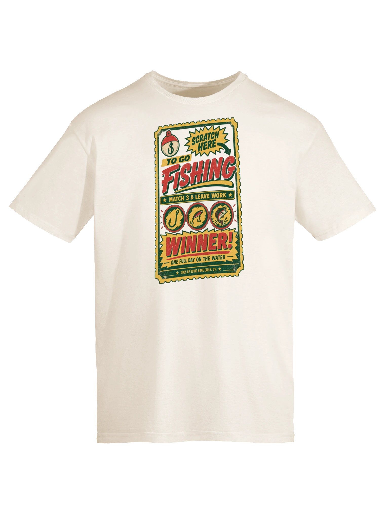 Scratch Here to Go Fishing T-Shirt product image (5)