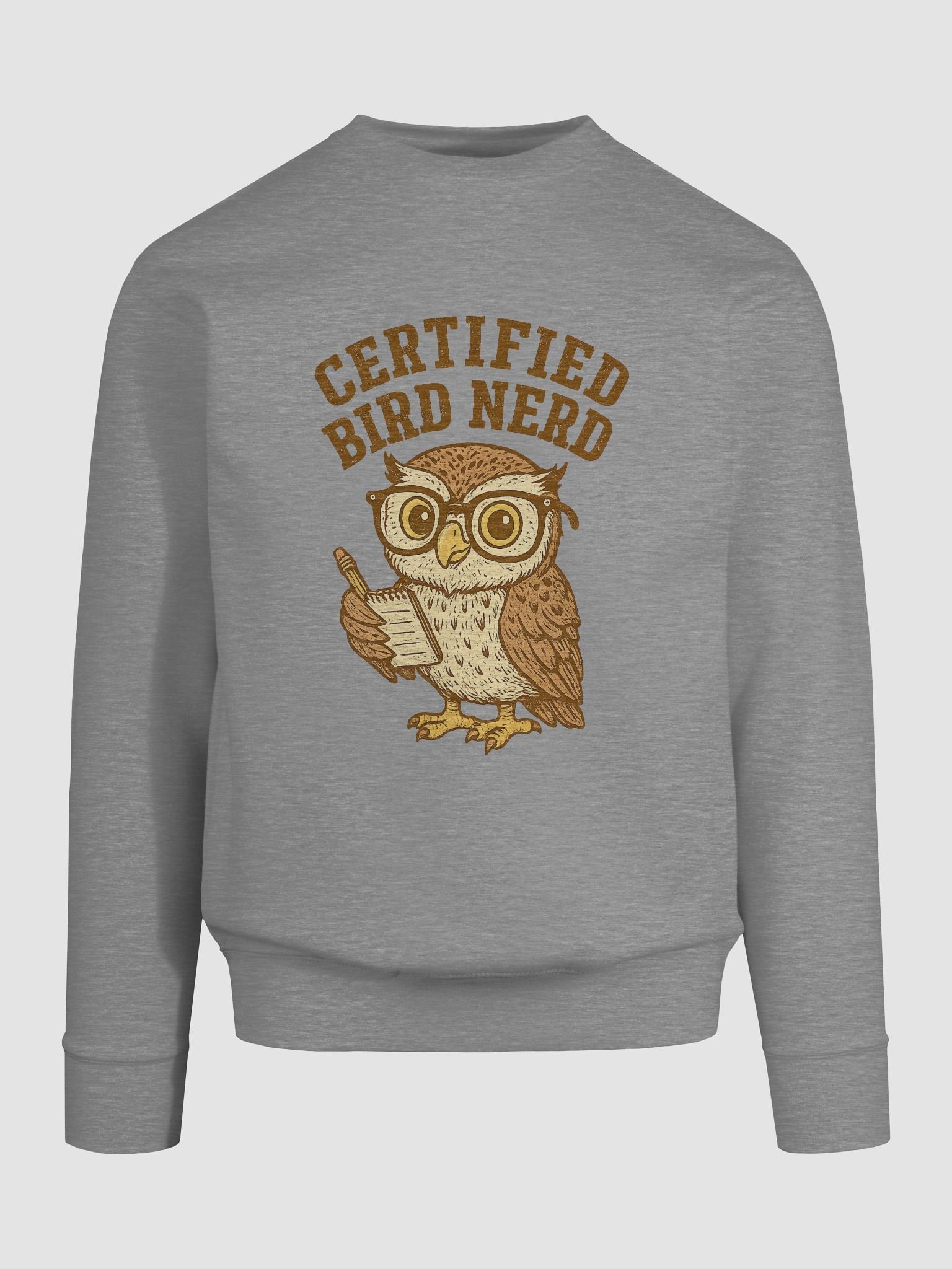 Certified Bird Nerd Sweatshirt for bird watchers and bird watching hobbyists product image (9)