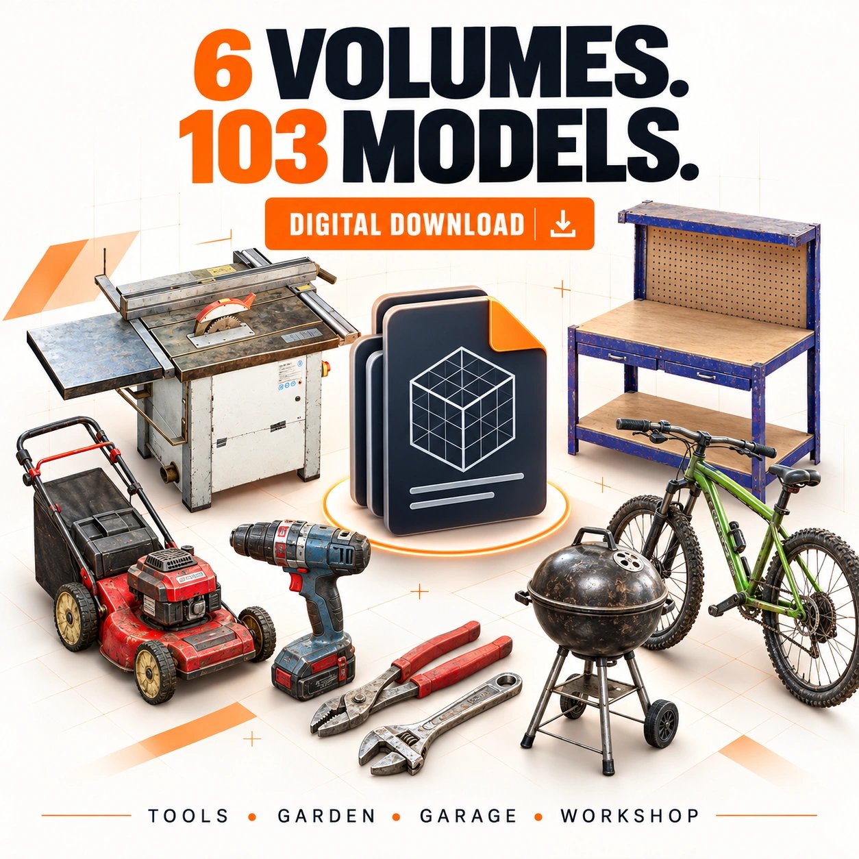 103 Miniature Toolshed 3D Models Bundle product image (1)