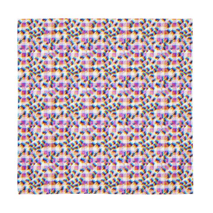 “ant picnic” glitchy pixel ants gingham napkins product image (2)