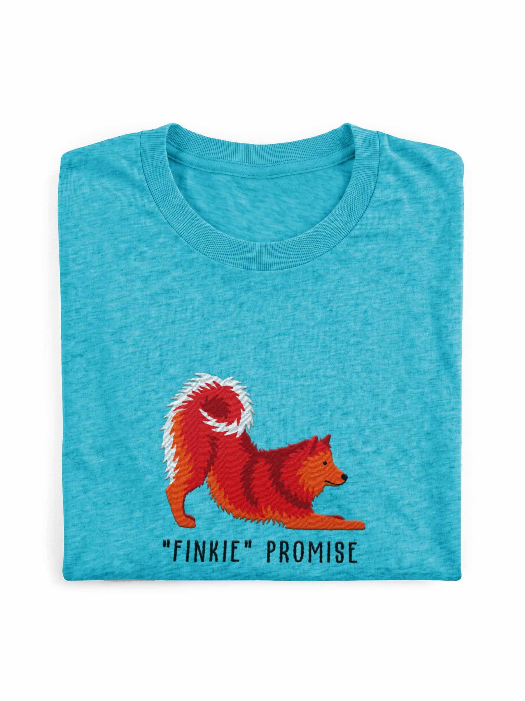 Finkie Promise T-Shirt(Embroidered) of a Finnish Spitz(Red) product image (1)