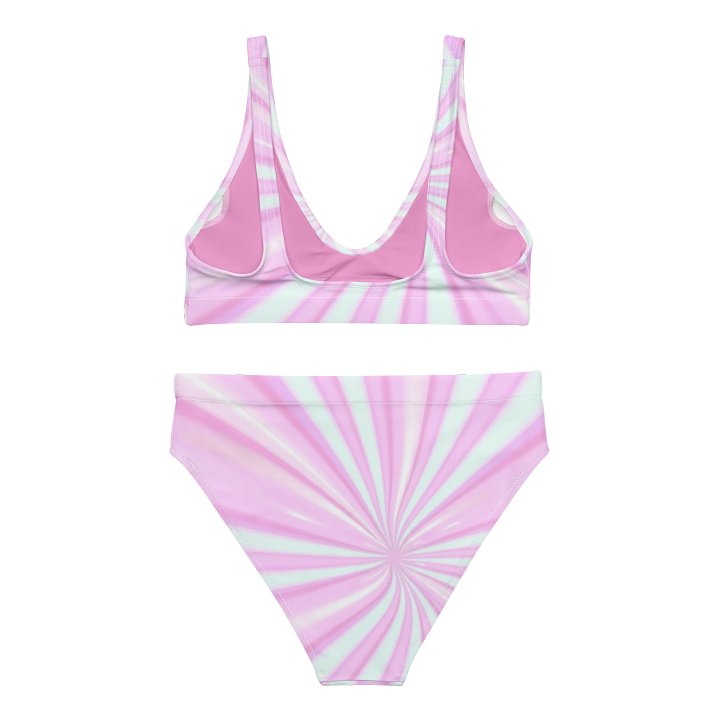 Swirling Pink High-Waisted Bikini Set product image (2)