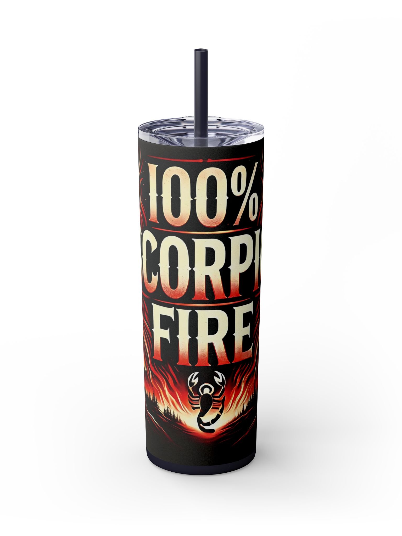 100% Scorpio Fire Tumbler Wrap | Bold Fiery Scorpio Zodiac Design | Astrology-Themed Gift for Passionate Scorpio Lovers product image (6)