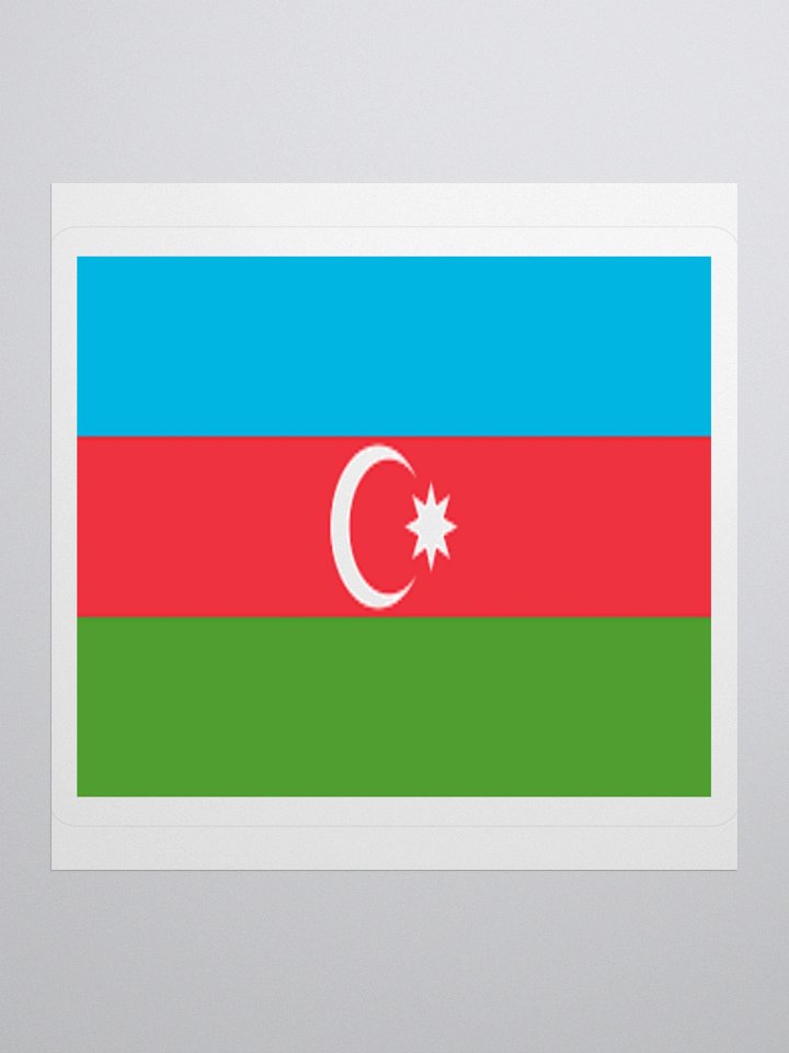 Exclusive Azerbaijan Flag Kiss-Cut Stickers - High-Quality Vinyl, Multiple Sizes product image (3)