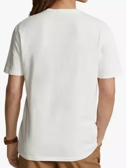 Polo Ralph Lauren Mens Classic Fit Graphic Crewneck T Shirt Nevis White Large product image (2)