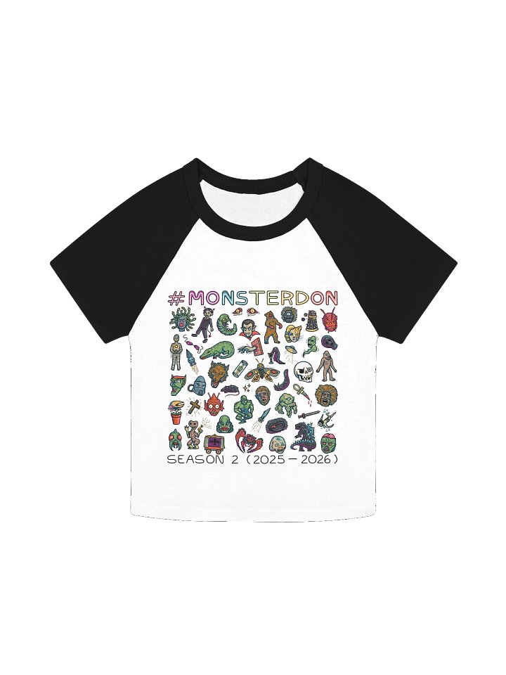Monsterdon Women's Micro Rib Raglan Baby Tee product image (1)