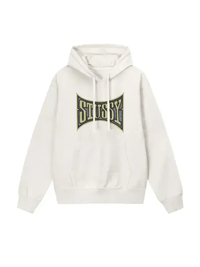 Stussy Champion Pigment Dyed Hoodie White product image (1)