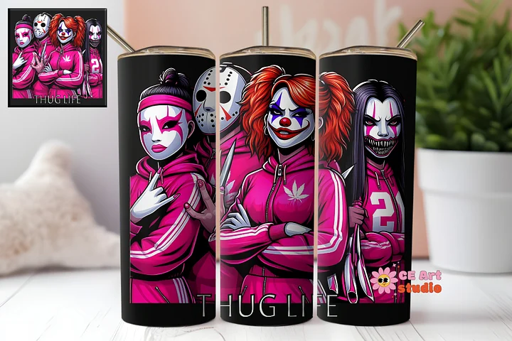 Thug Life In Pink Tumbler Wrap PNG product image (1)