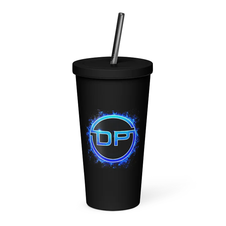 20 oz Insulated Tumbler with a Straw - Dust Productions Blue Fire product image (1)