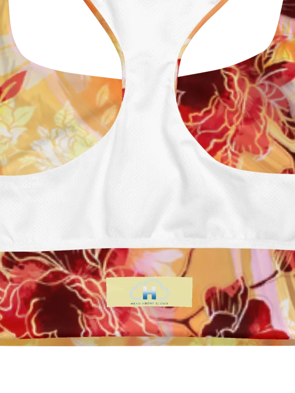 Sunset garden-Recycled Longline Sports Bra product image (3)