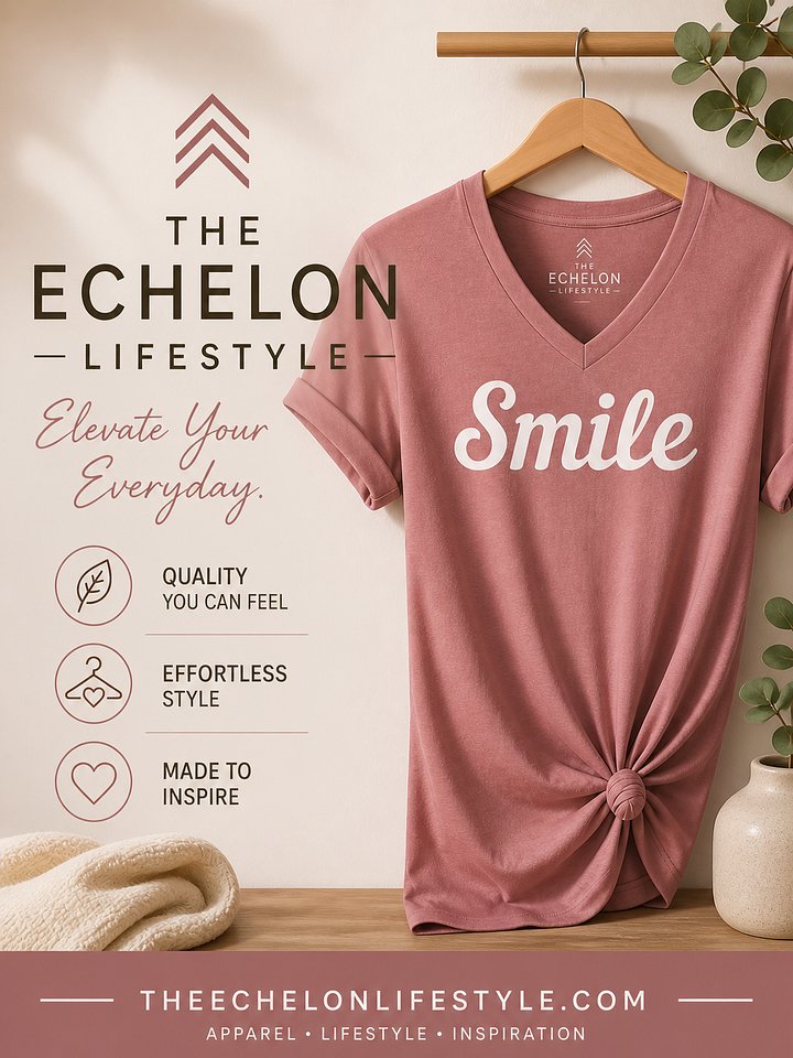 Smile Women’s V-Neck – Soft Comfort. Bold Energy. product image (1)