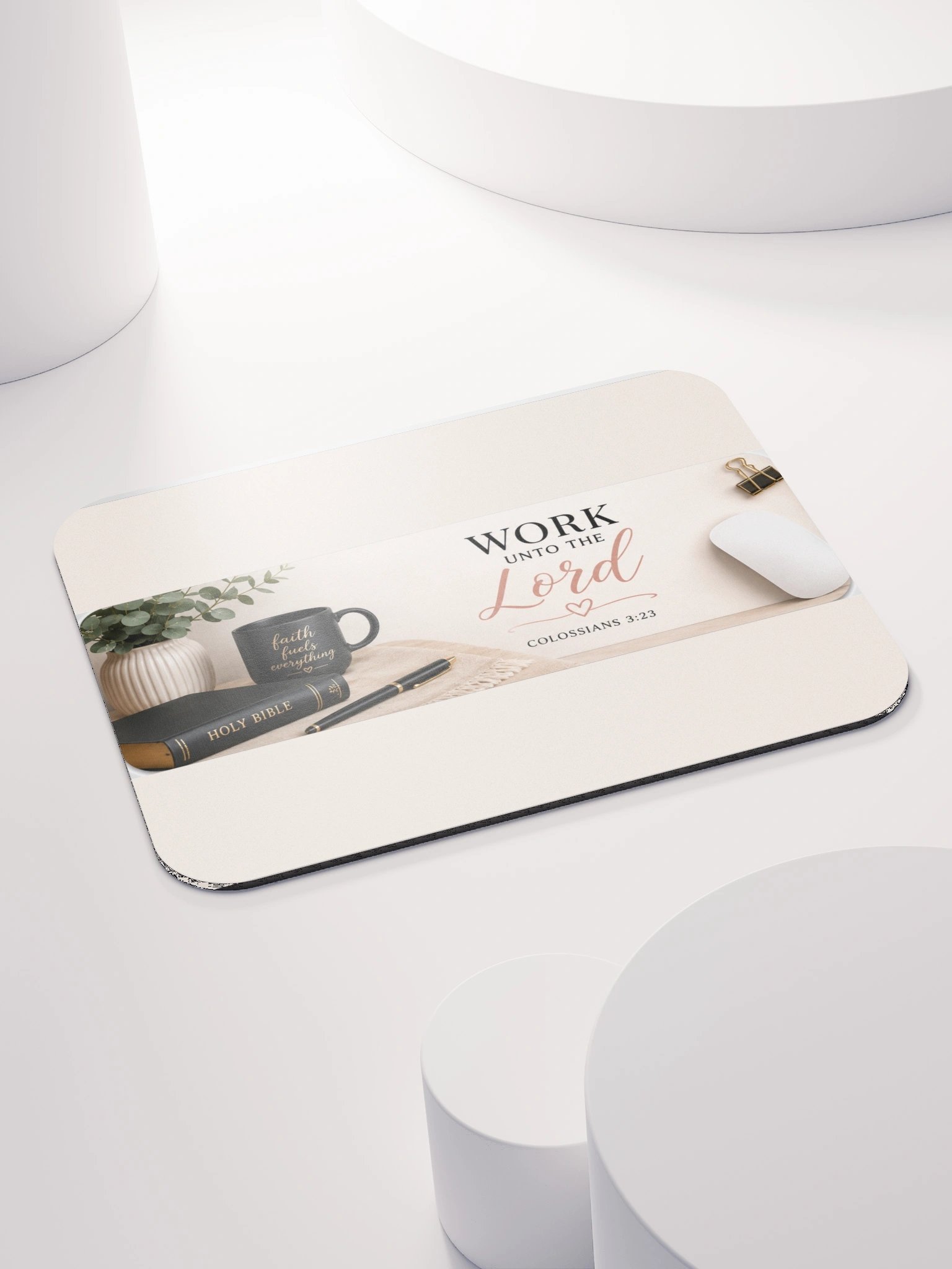Work Unto the Lord Bible Desk Mouse Pad product image (4)