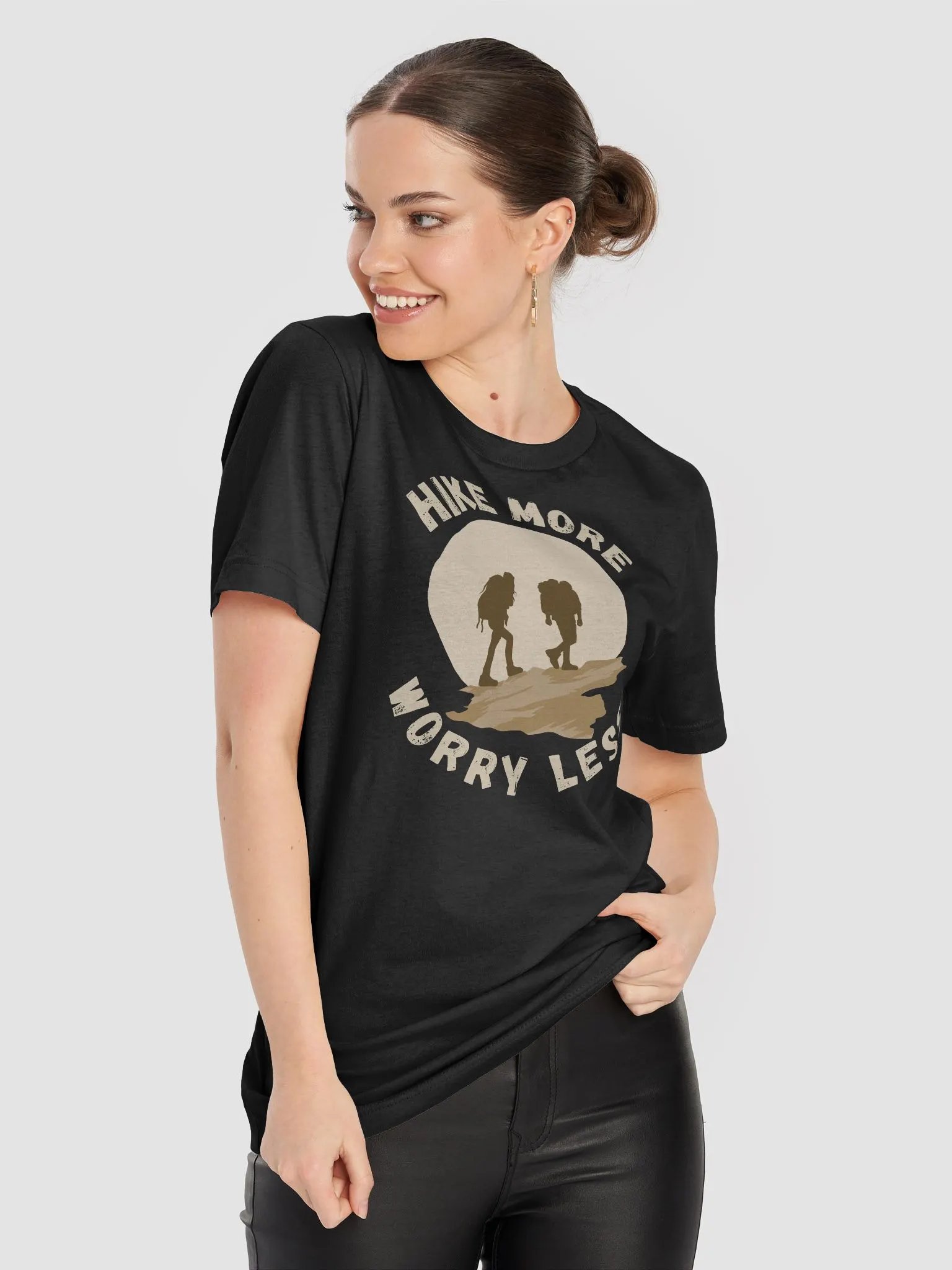 Hike More, Worry Less Dark Unisex Jersey Short Sleeve Tee product image (8)
