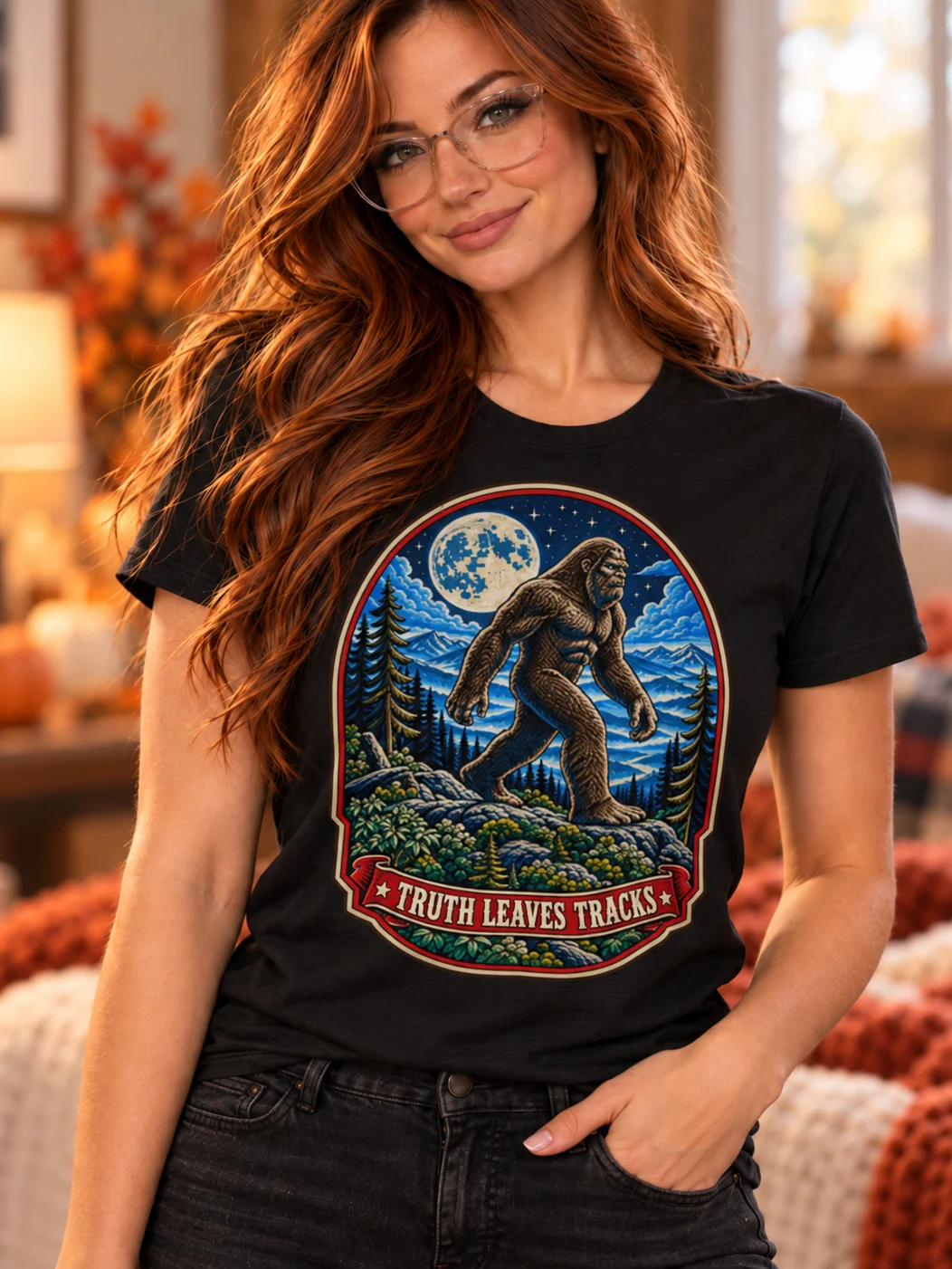 Truth Leaves Tracks Bigfoot T-Shirt – Sasquatch Cryptid Wilderness Tee product image (2)