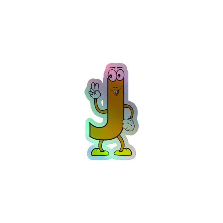 J Holographic Cartoon Character Sticker product image (1)