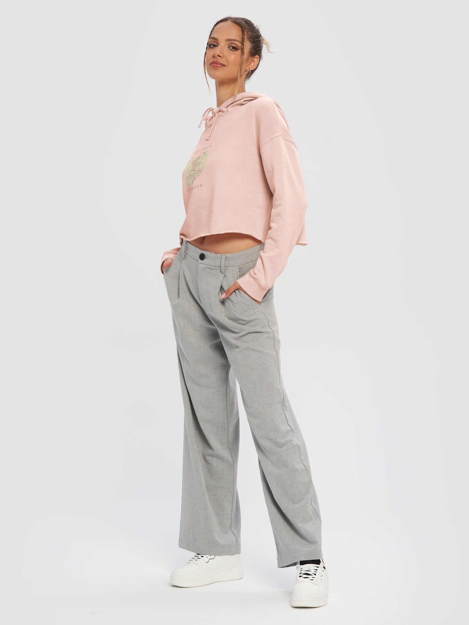 Women’s Lightweight Cropped Hoodie WHFB0115 product image (3)