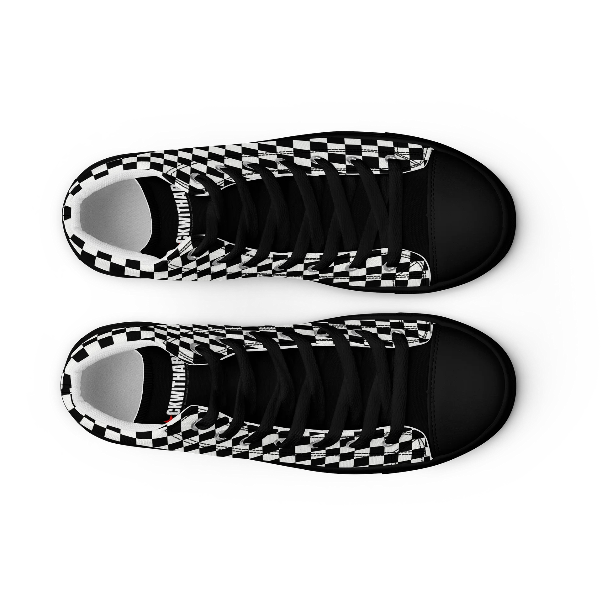 UNF★CKWITHABLE-ISH™ Women's Street Style Canvas High-Tops Checkered product image (9)
