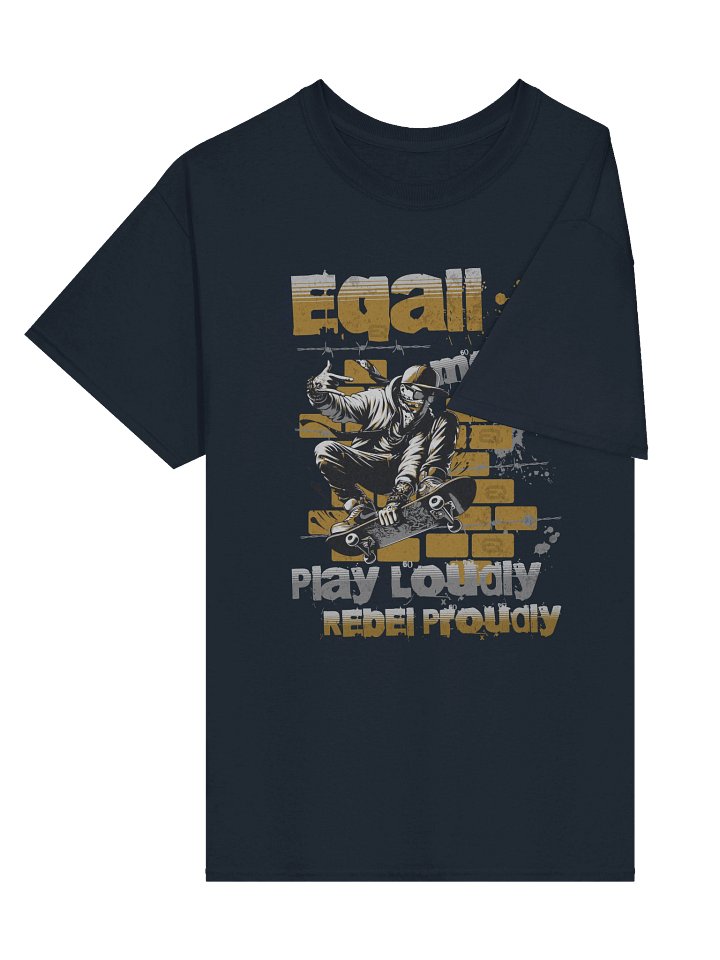 Urban Cool Skater Moves Heavyweight 100% Cotton T-shirt by EQALL® Originals_Mustard_Grey product image (2)