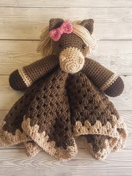 Horse Lovey Crochet Pattern Harry and Harriet Comforter PDF Pattern - Crafting Happiness product image (6)