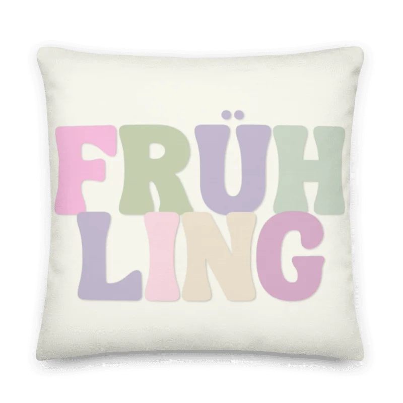 SPRING FRÜHLING QUOTE THROW PILLOW PASTEL product image (3)