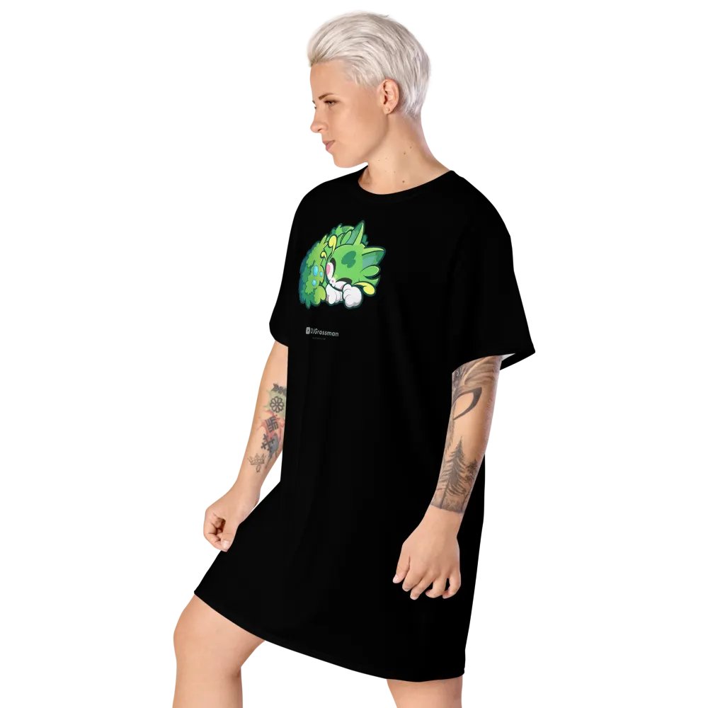 Sleeping Chloe • T-shirt Dress (Black) product image (7)