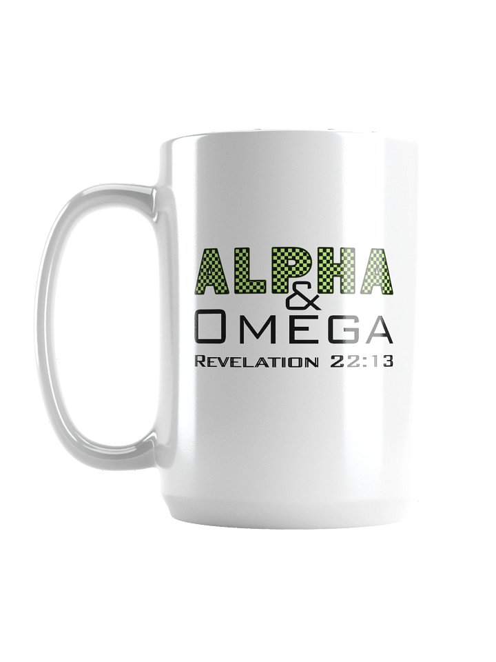 Alpha & Omega Christian 15 oz Mug | Jesus Christ Faith Gift | Inspirational Coffee Cup for Believers product image (1)
