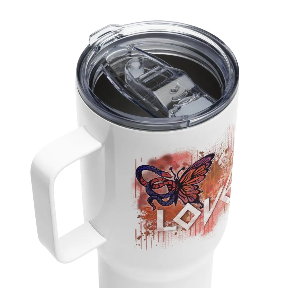 Love Soft Grunge Snake Butterfly Travel Mug w/ Handle product image (3)
