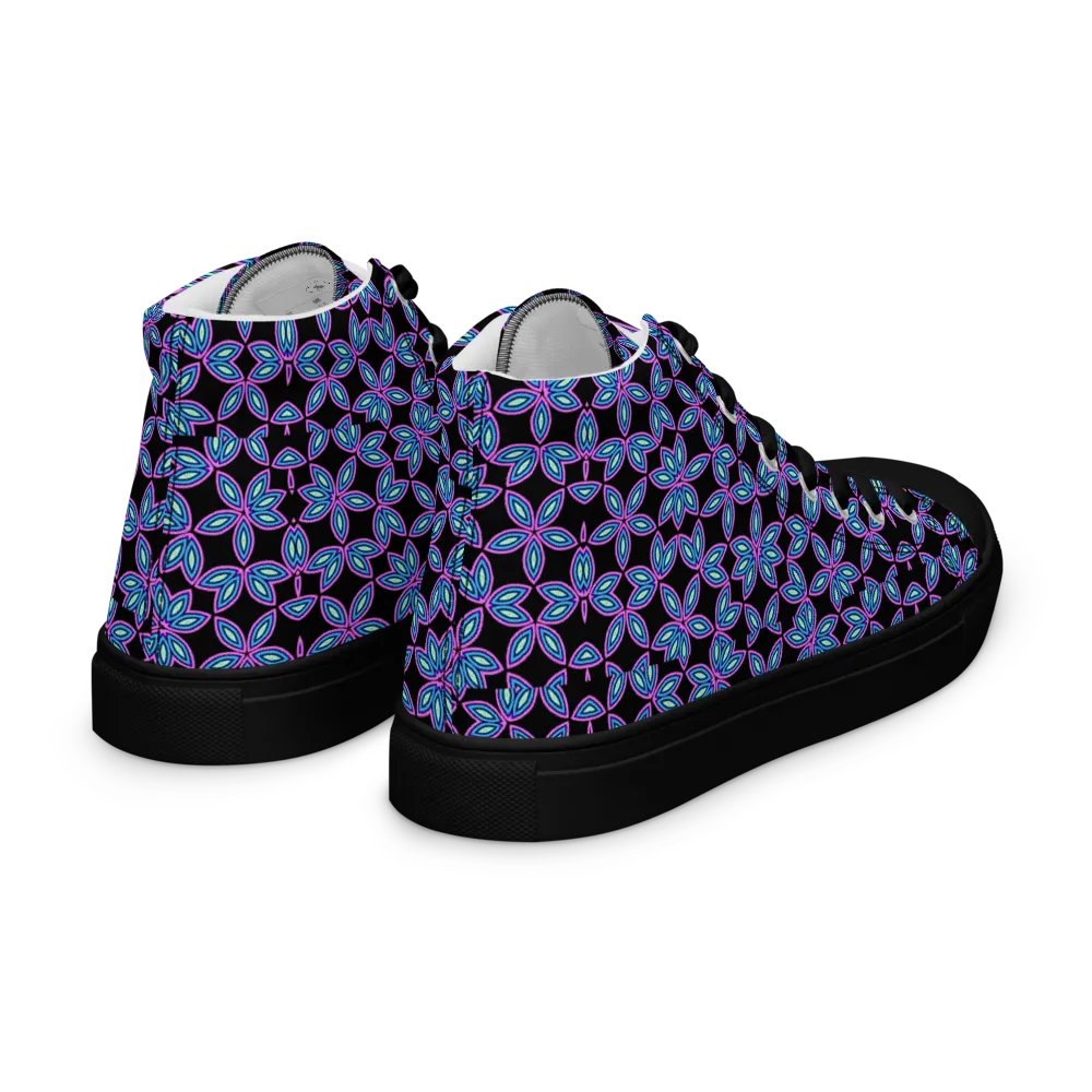 Floral Geometry High Top Canvas Shoes product image (8)
