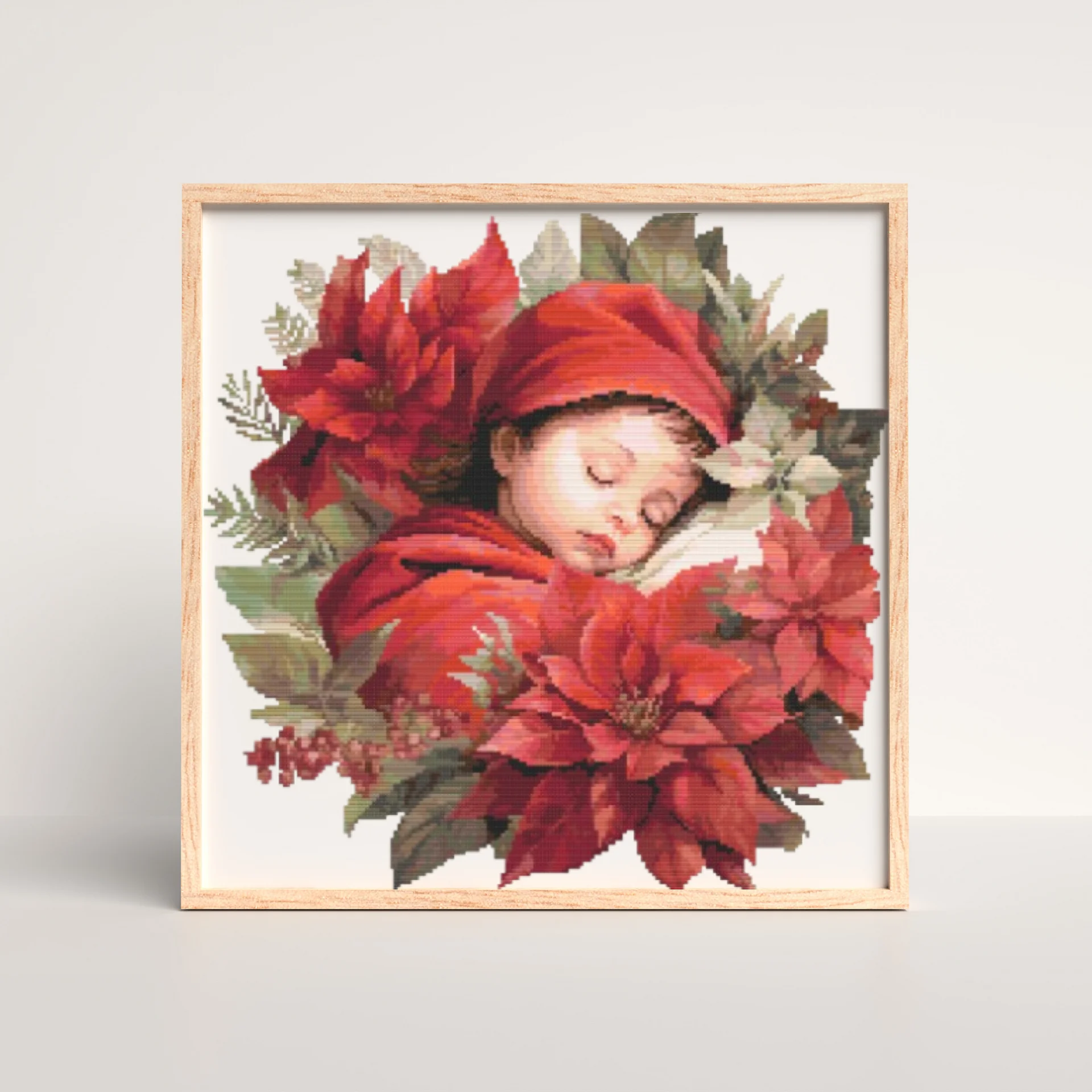 Baby Poinsettia Angel Cross Stitch Pattern product image (5)