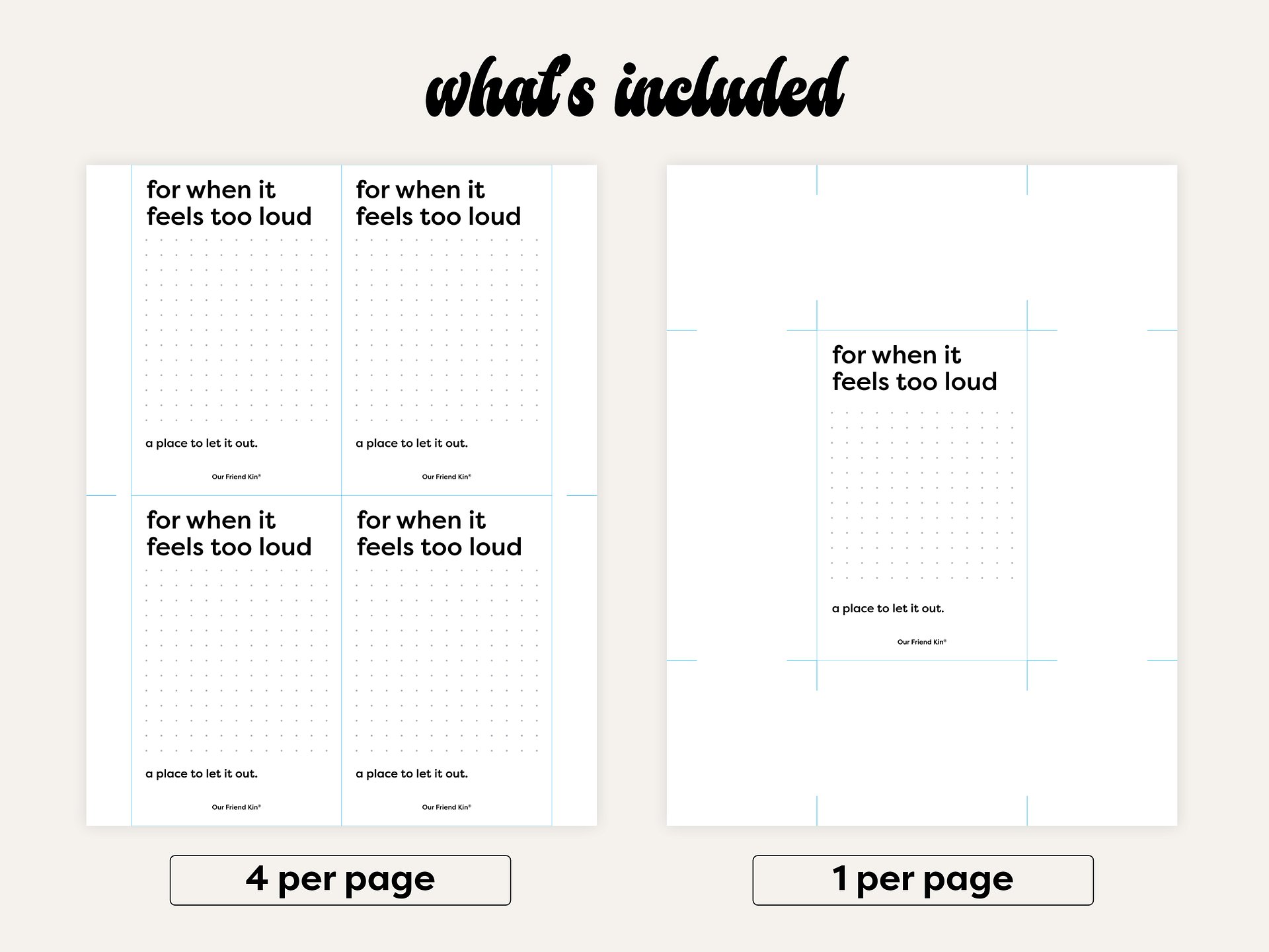 For When It's Too Loud | Brain Dump Notepad Printable | Digital Download product image (4)