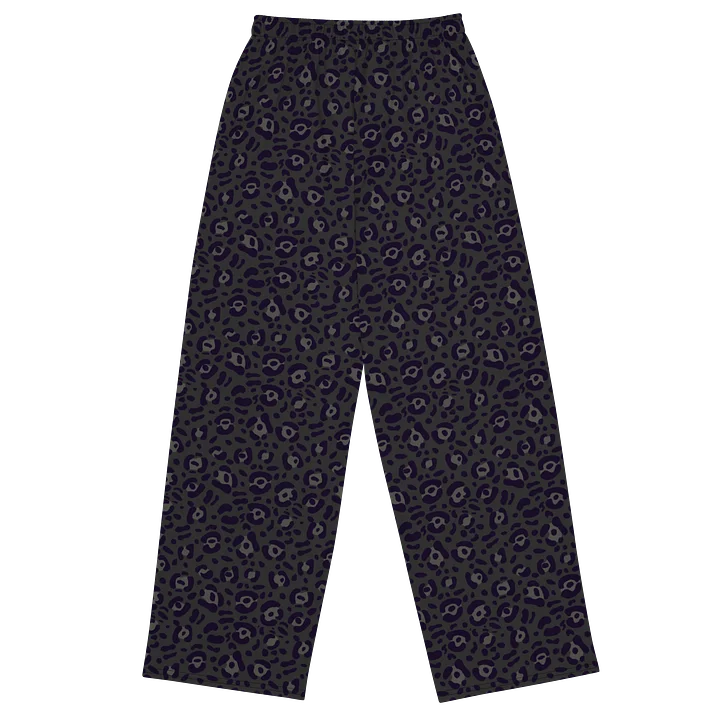 Comfortable Bold Black Leopard Print Wide-Leg Pants product image (2)