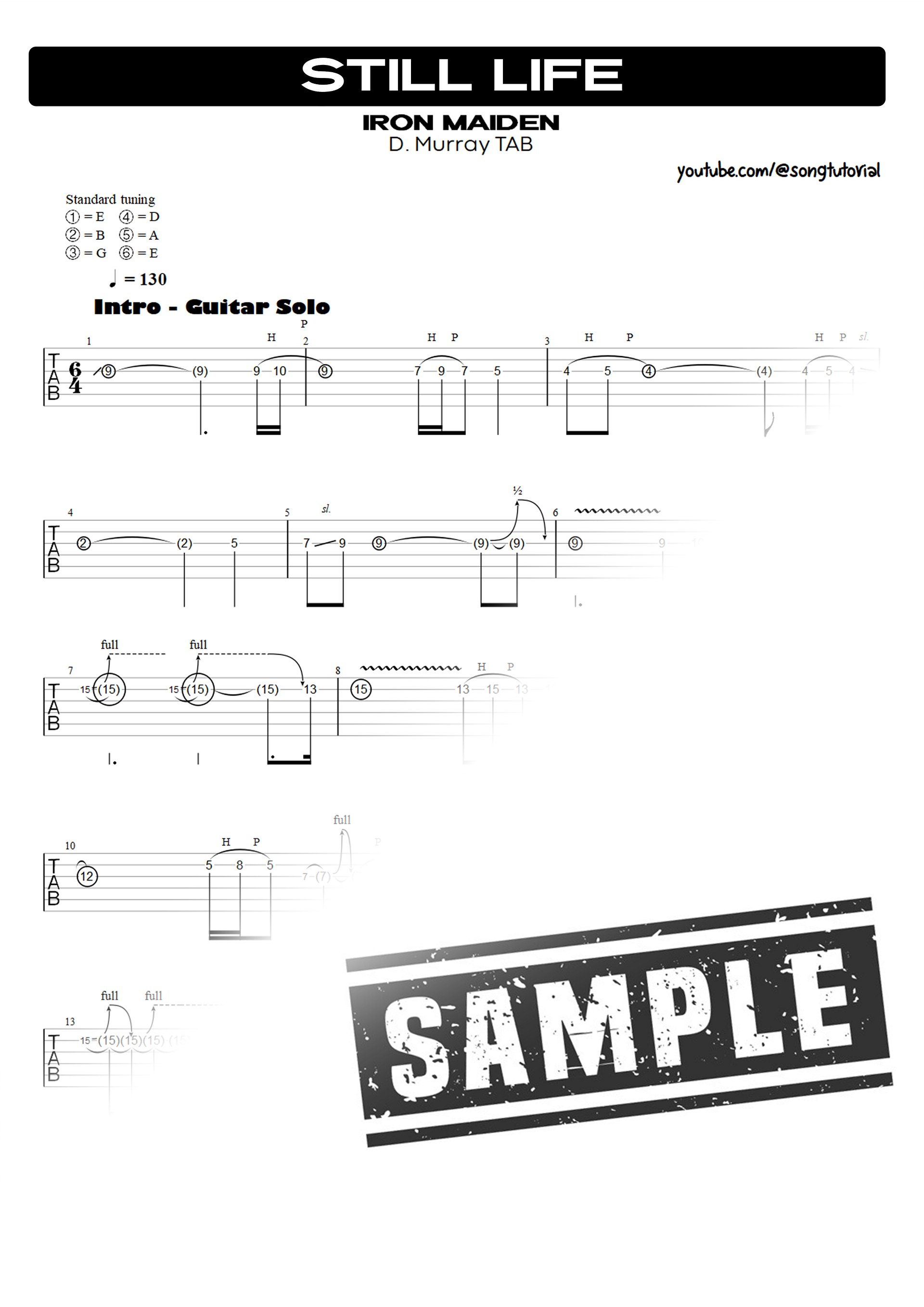 Still Life PDF TAB + Backing Track MP3 product image (2)