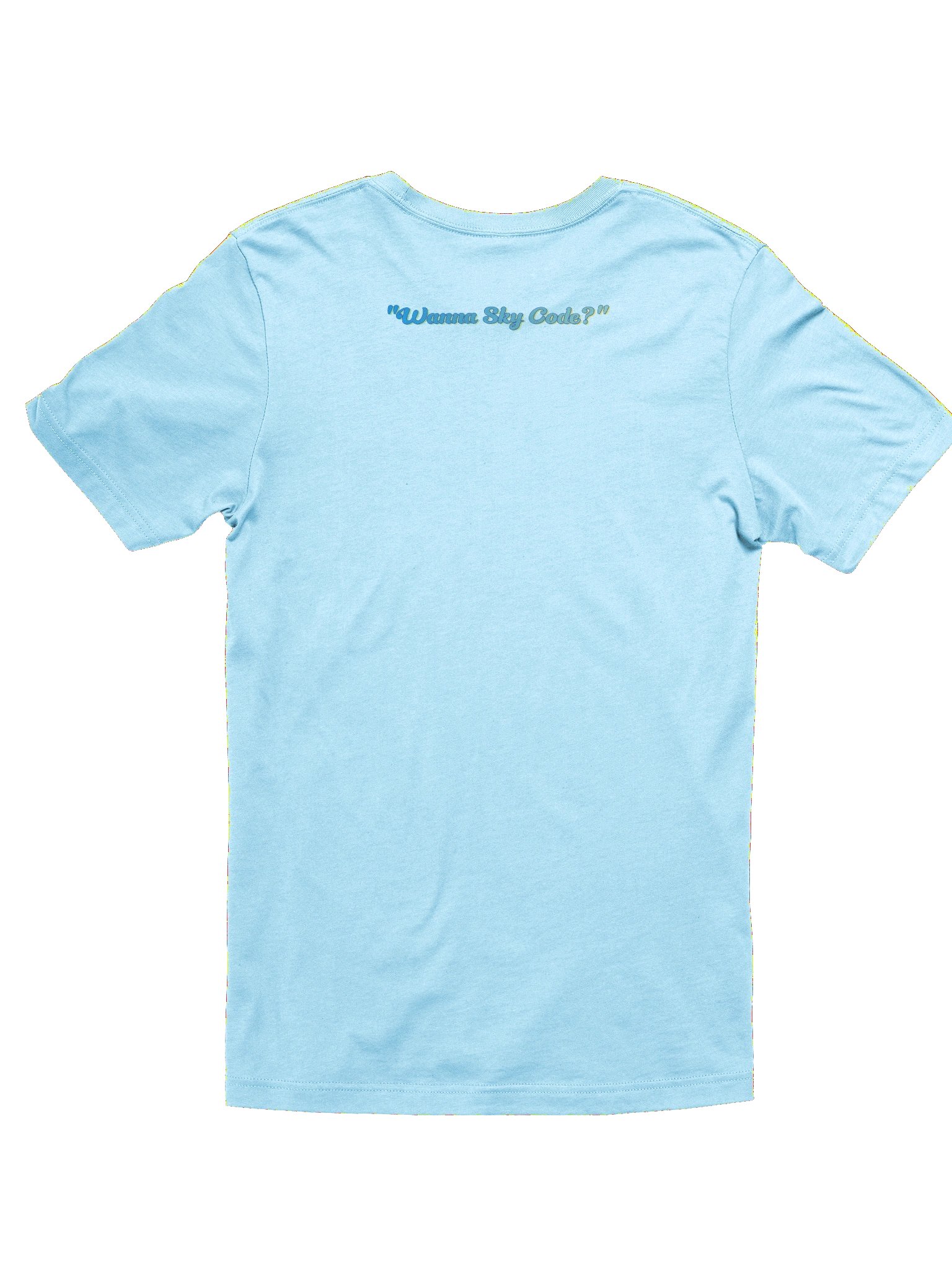 Pastel Frog T - Ocean Blue - "Wanna Sky Code?" on back product image (2)