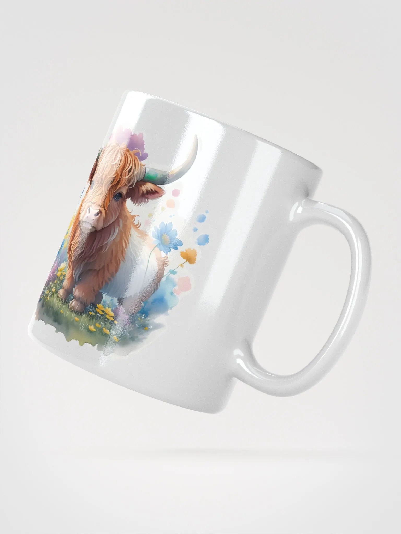 Highland Cow and Flowers Mug product image (3)