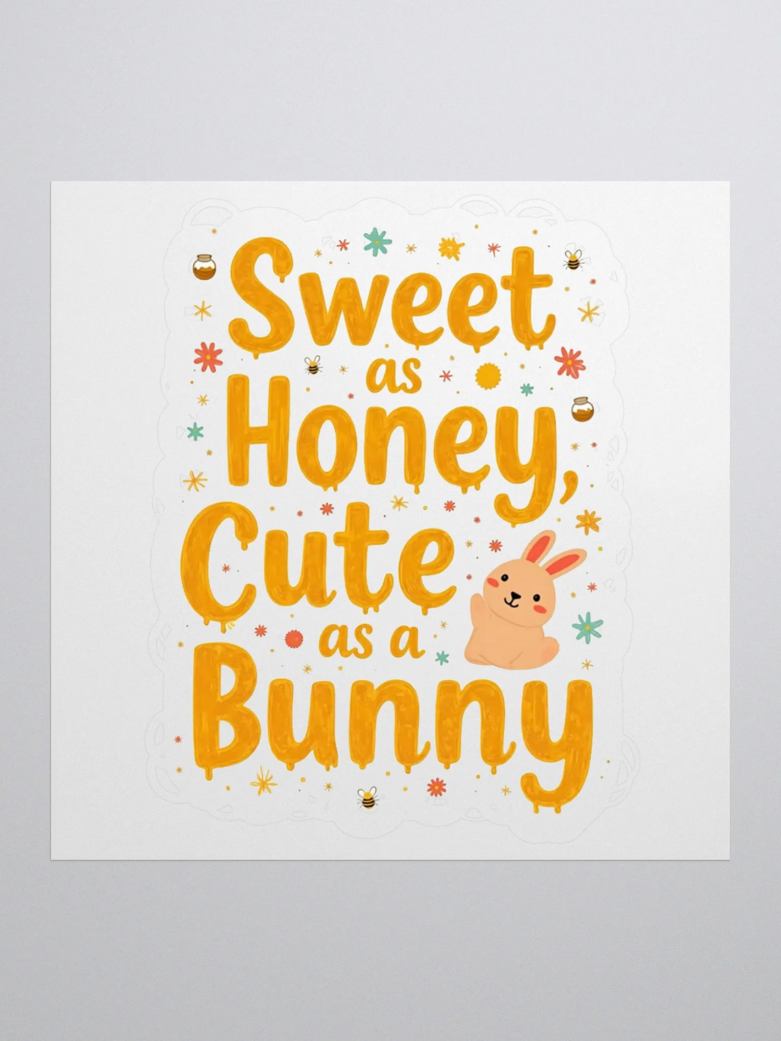 Sweet as Honey, Cute as a Bunny Kiss Cut Stickers product image (3)