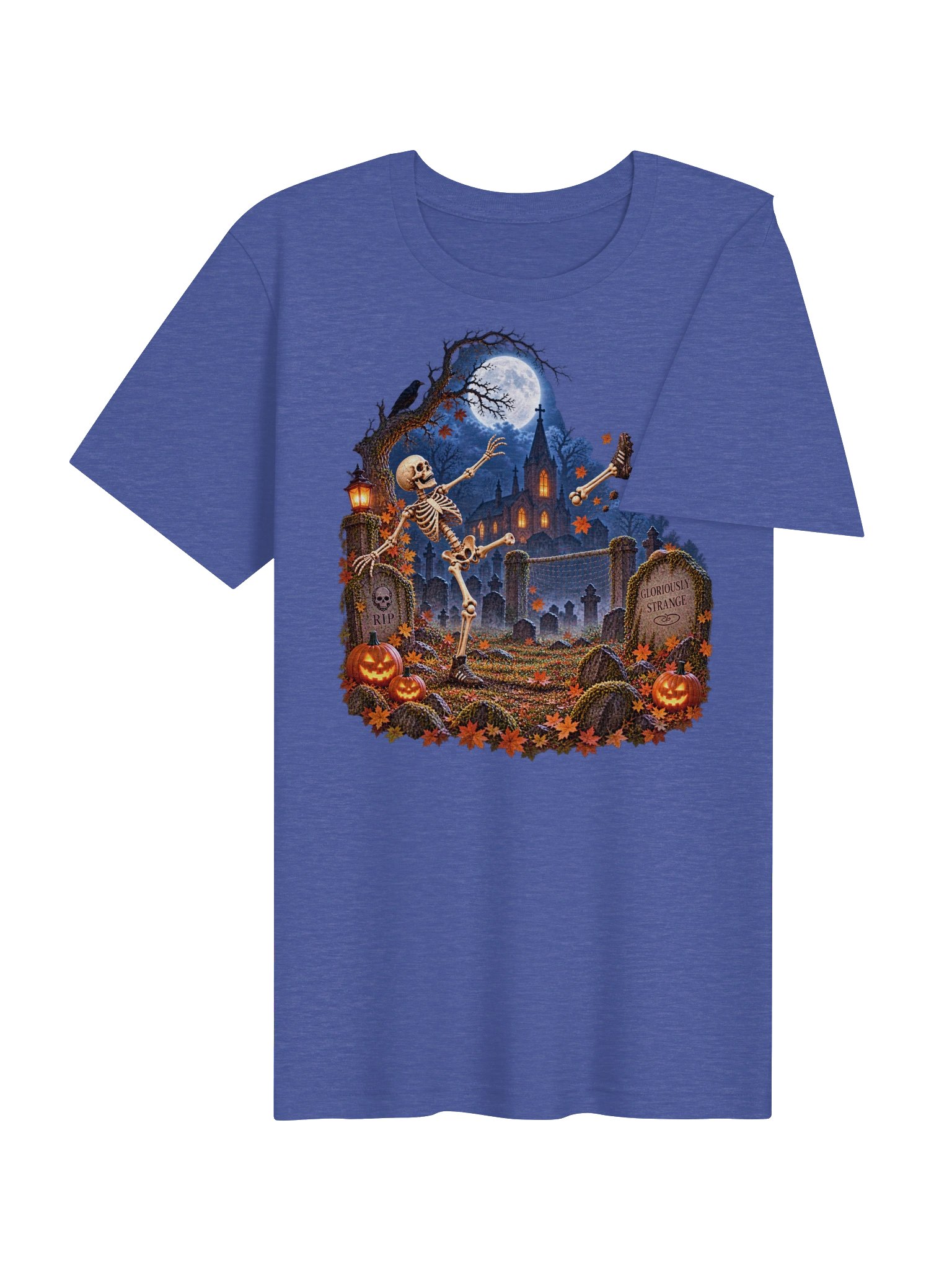 Gloriously Strange Halloween Graveyard Soccer Tee product image (4)