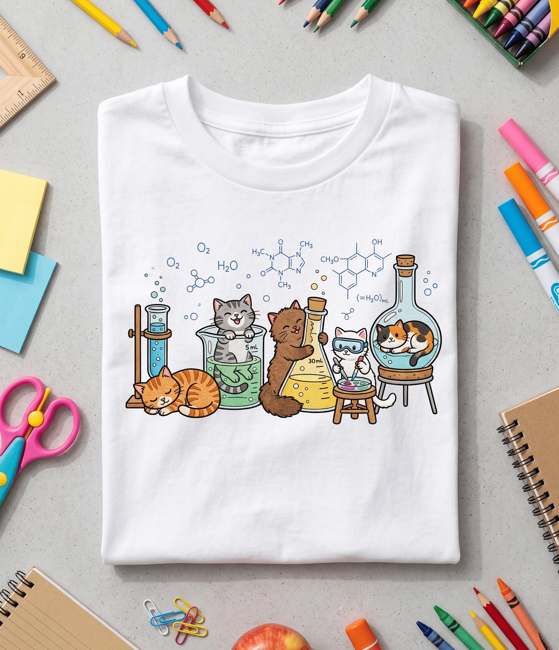 Cat Chemistry Lab Shirt – Funny Science Tee 🧪🐱 product image (1)